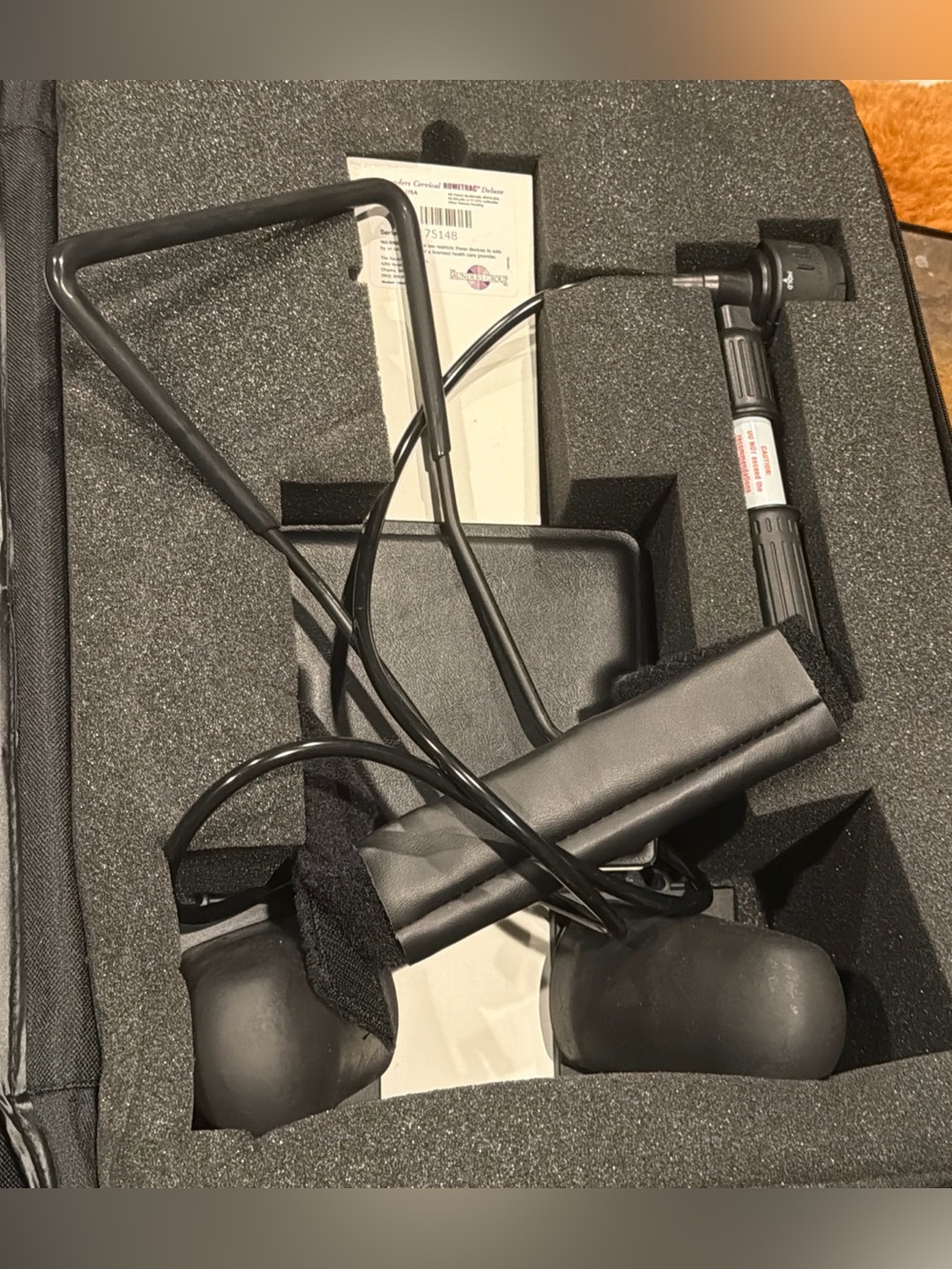 Saunder Cervical NECK Traction HomeTrac Deluxe Device & Black Travel Case USED - Picture 4 of 13